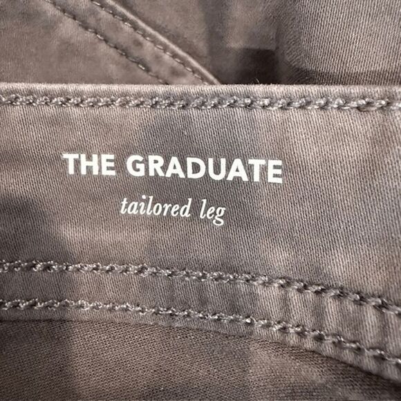 NEW! Adriano Goldschmied The Graduate Tailored Leg Pants Sueded Gray Size 28x34 - Picture 9 of 16